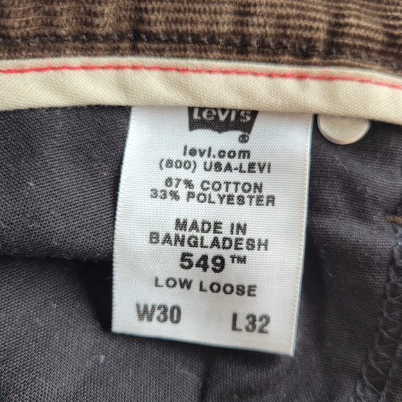 Levi's 549 Brown Straight Jeans Classic Style - Picture 9 of 13